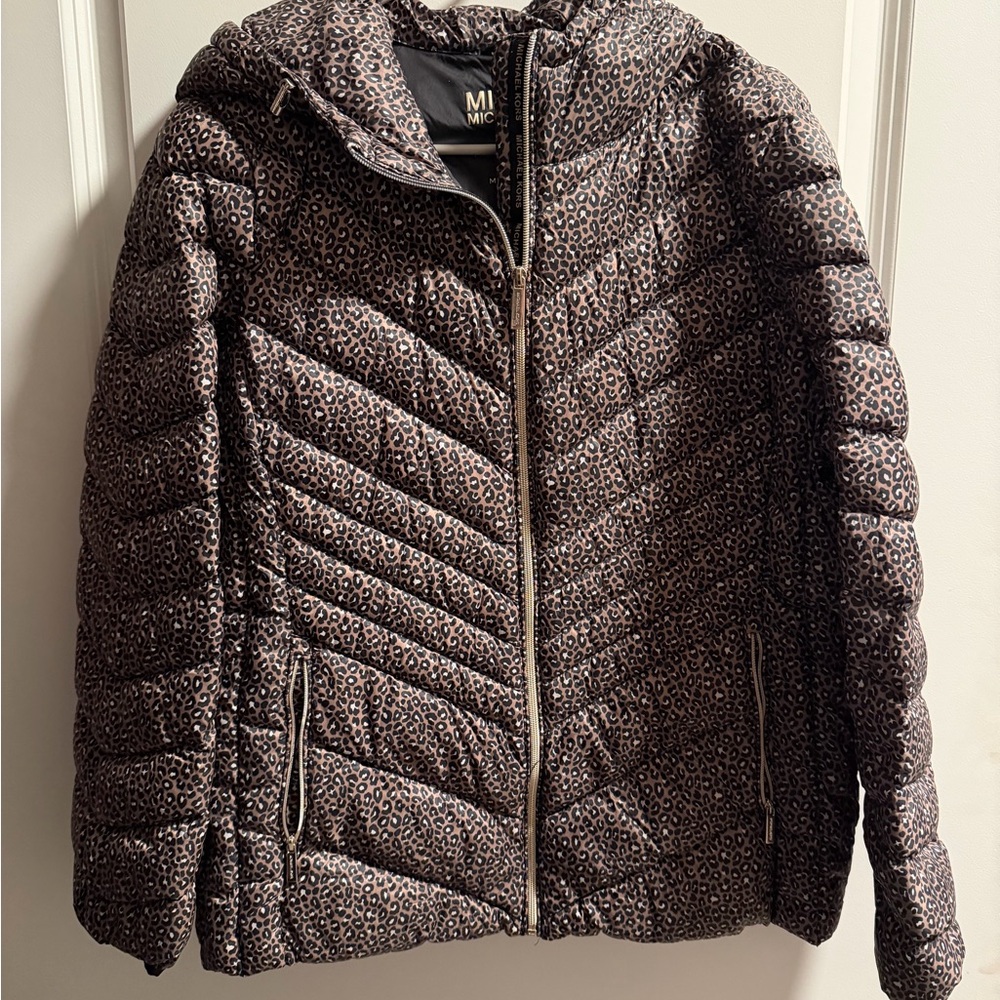 Michael Kors Women's Animal Print Puffer Jacket